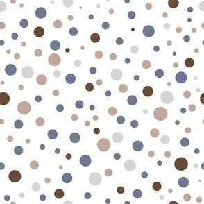 Grey and coffee dots