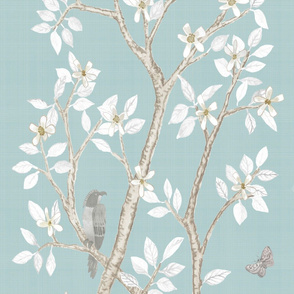 9' Robins Egg Citrus Blossom Tree Panel 2