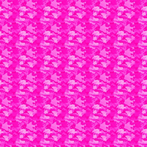 Small Hot Shocking Neon Pink Girlie Feminine Camo Camouflage Pattern