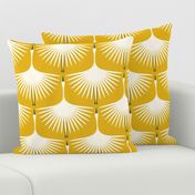 Art Deco Swans - Golden Yellow 8"