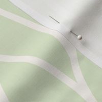 Abstract leaves light green off-white