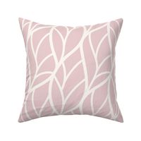 Abstract leaves dusky pink off-white