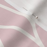 Abstract leaves dusky pink off-white
