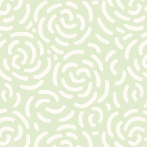 Abstract roses off-white pastel green