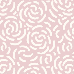 Abstract roses off-white dusky pink