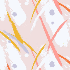 Coral grunge  brush strokes