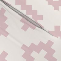 Boho geometric pattern off-white dusky pink large scale