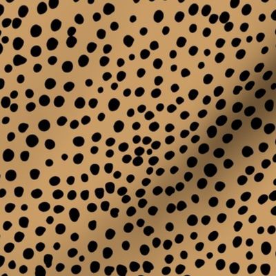 Cheetah wild cat spots boho animal print abstract spots and dots in raw ink cheetah dalmatian neutral nursery mustard yellow LARGE