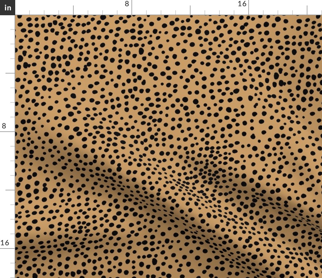 Cheetah wild cat spots boho animal print abstract spots and dots in raw ink cheetah dalmatian neutral nursery mustard yellow LARGE