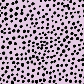 Cheetah wild cat spots boho animal print abstract spots and dots in raw ink cheetah dalmatian neutral nursery lilac purple LARGE