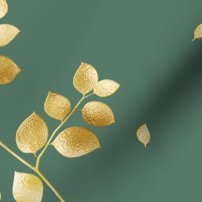 Golden leaf pattern,light 