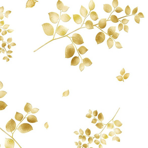 Simple,elegant golden leaf pattern