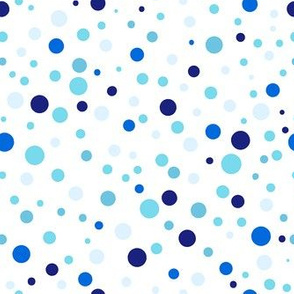 blue dots on white