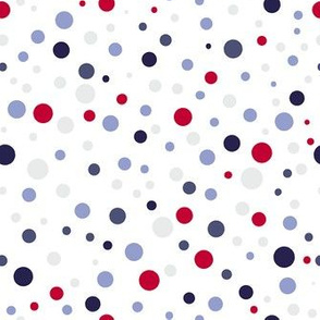 Simple red and blue dots on white