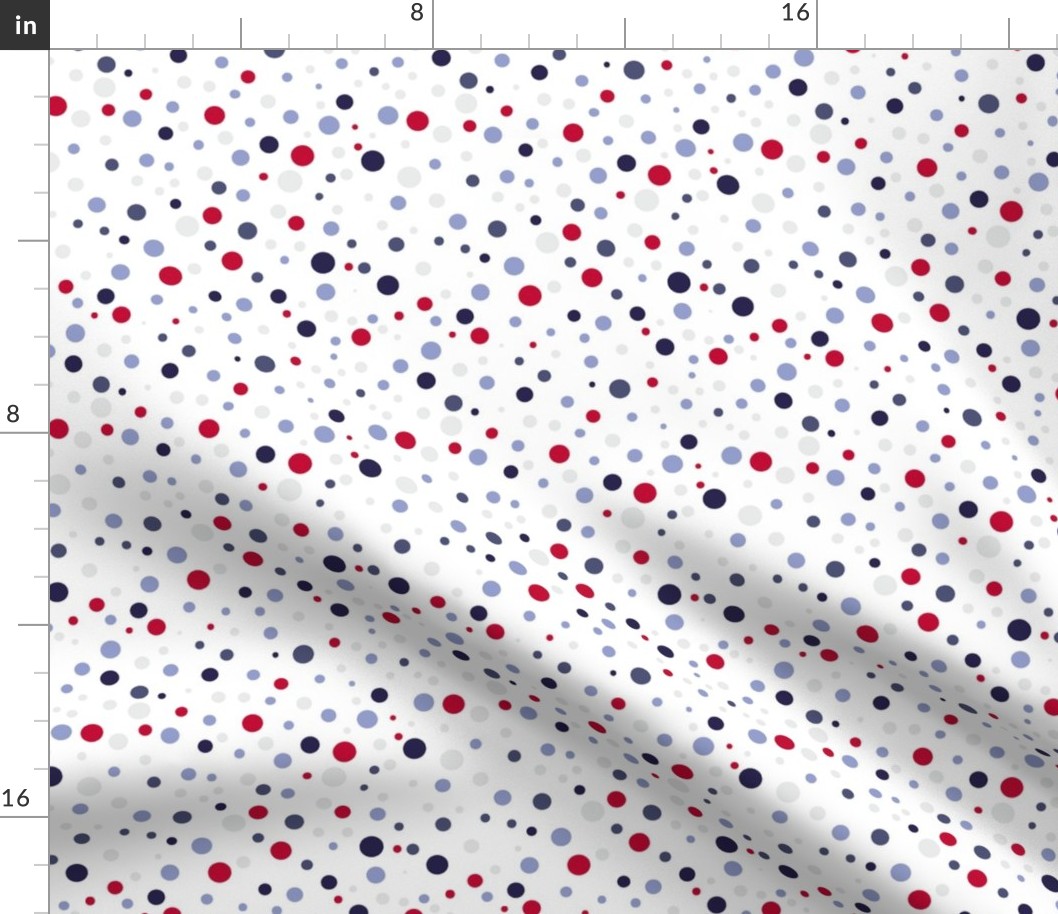 Simple red and blue dots on white