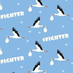 preemie fighter - stork blue