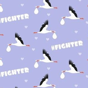 preemie fighter - stork lilac