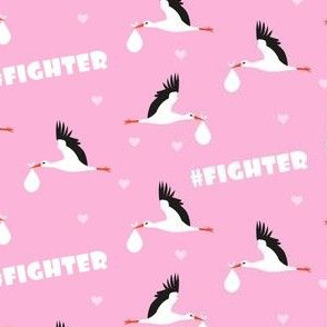 preemie fighter - stork pink