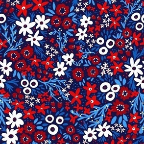 Rustic Floral (Navy)