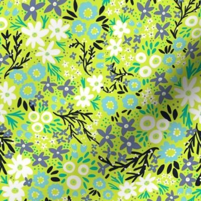 Rustic Floral (Lime Green)