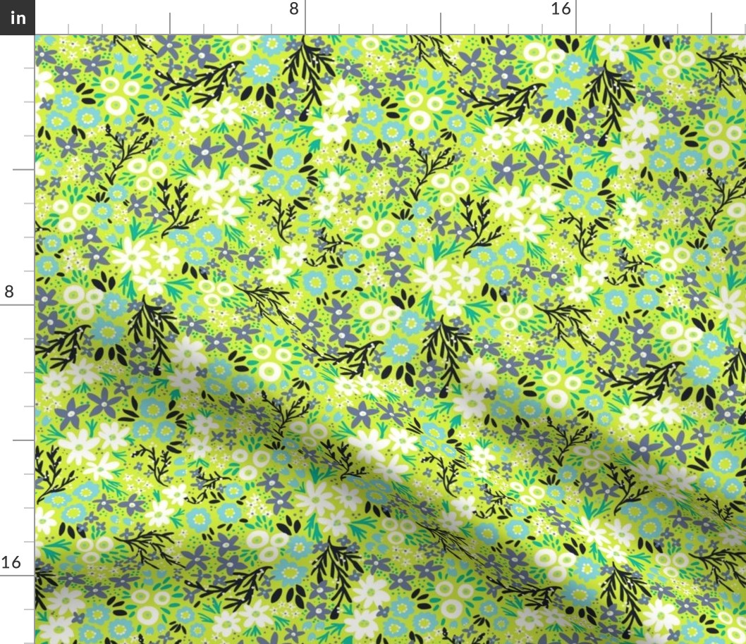 Rustic Floral (Lime Green)