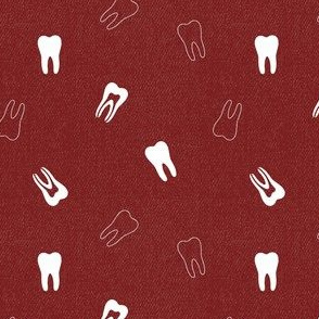 Christmas teeth denim - unisex RED