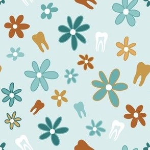 Retro Dental Flowers -sky