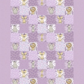 Safari for the Little Princess Cheater Quilt 56 x 72 