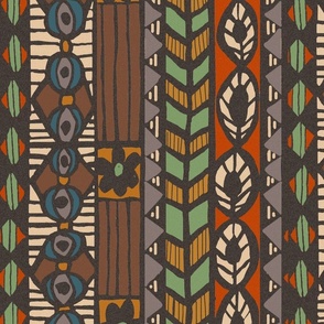 aboriginal graphics-brown and green 