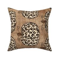Leopard Pumpkins on Burlap rotated - large scale