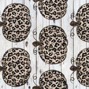 Leopard Pumpkins on Shiplap rotated - large scale