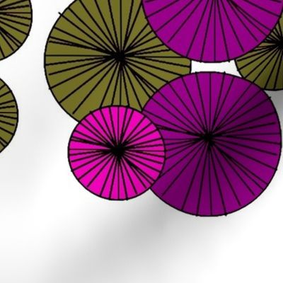 Umbrellas #2 olivepurplewhite