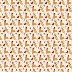 Christmas Golden Retrievers - Small Pattern