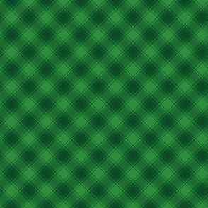 Bright Green Diagonal Plaid