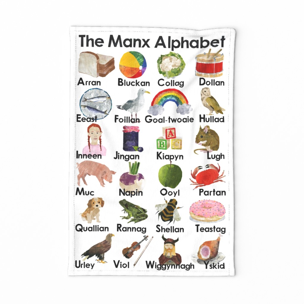 The Manx Alphabet (Tea Towel)