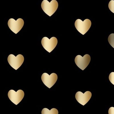 black gold heart medium