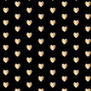 black gold heart medium
