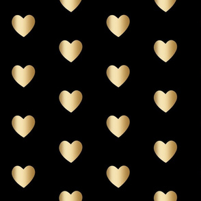 black gold heart large