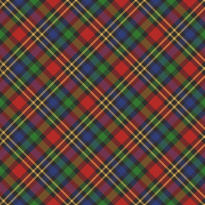 Large Scale Christmas Plaid in Red, Green, Blue and Black