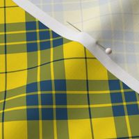 Bright Blue and Yellow Diagonal Plaid