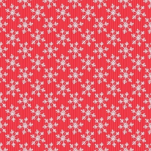 Large White Snowflakes on Red