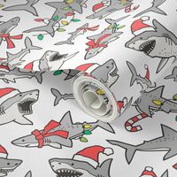 Christmas Holidays Winter Sharks Shark Grey