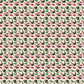 Christmas Pug Dog Pattern - small