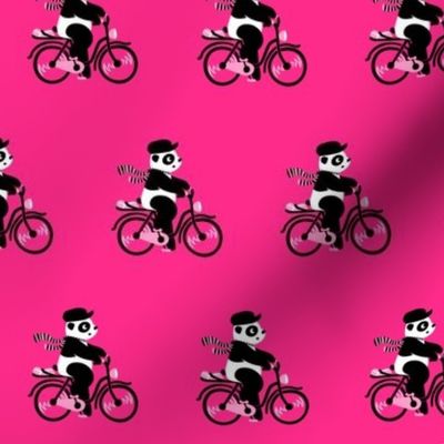 Bicycle panda hot pink - small
