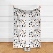 Dogs alphabet tea towel