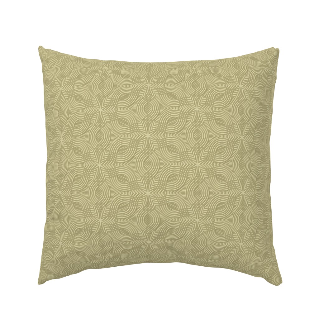 Five Lane Flower Cloverleaf in Gold Mustard