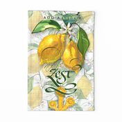 Fresh Lemon Zest Tea Towel | Faux Wt Texture