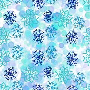 Blue snowflakes 