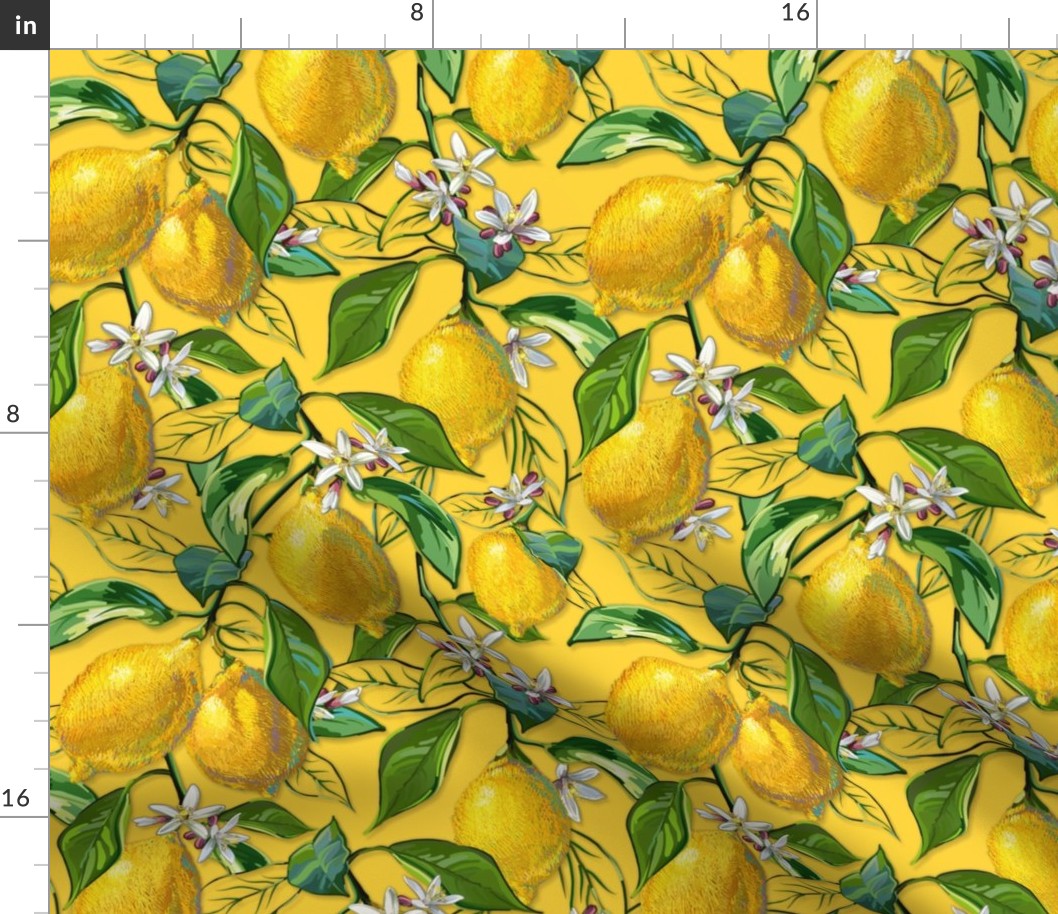 Fresh Lemons | Solid Yellow