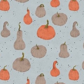 Pumpkin Patch / Orange, Grey / tiny scale